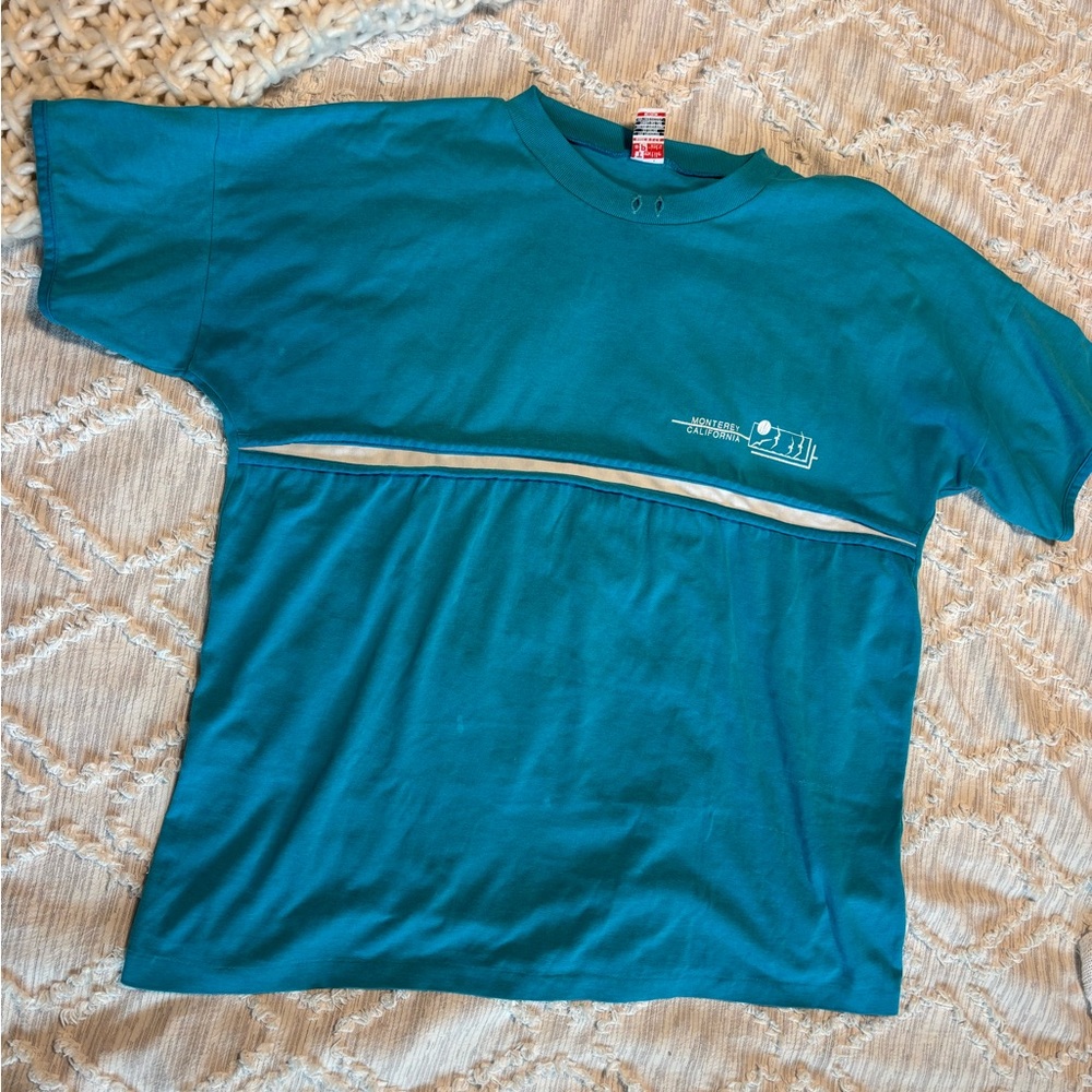 Vintage Monterey California turquoise shirt. Size M